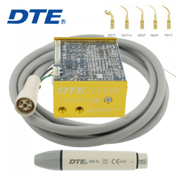 Woodpecker DTE-V3 LED - встраиваемый ультразвуковой скалер, Endo режим, подсветка
