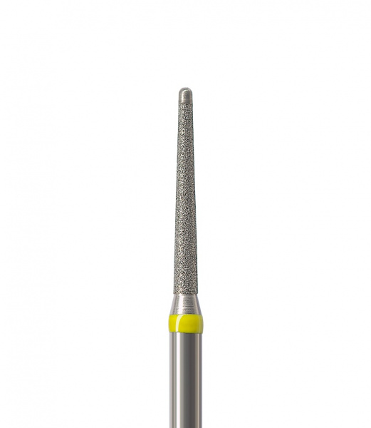 NTI 857-012SF-FG - алмазный бор для ТН, конус, круглый конец, длинный