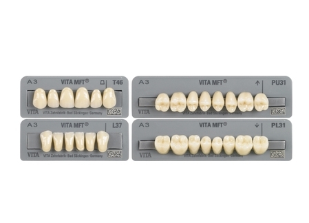 VITA MFT фронтальные верхние зубы, цвет 3M2 (A3), размер S47, 6 шт.