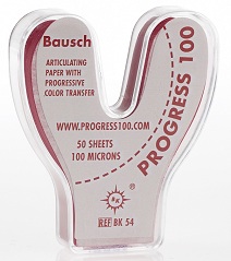 Bausch Артикуляционная бумага подкова 100 мк, красная (50 листов)