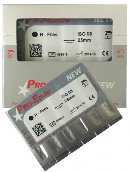 VDW Pro-Endo H-Files 21 мм № 25 (6 шт.)