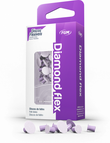 FGM Diamond Flex 8/12 мм - фетровые диски для полировки реставраций (24 шт. + 1 мандрель)