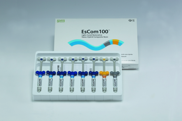 Spident EsCom 100 Kit (8 шприц * 4 г) - наногибридный пломбировочный материал, набор