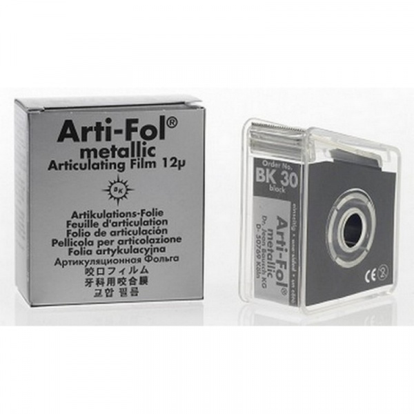 Bausch Артикуляционная фольга Arti-Fol Metallic 12 мкм, черная, 22 мм * 20 м