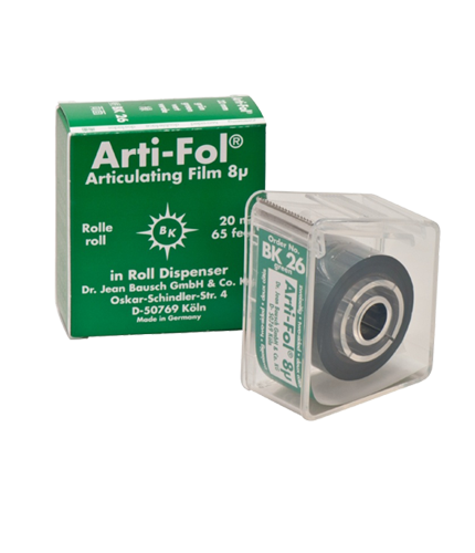 Bausch Артикуляционная фольга Arti-Fol 8 мкм, зеленая, двухсторонняя, 22 мм * 20 м